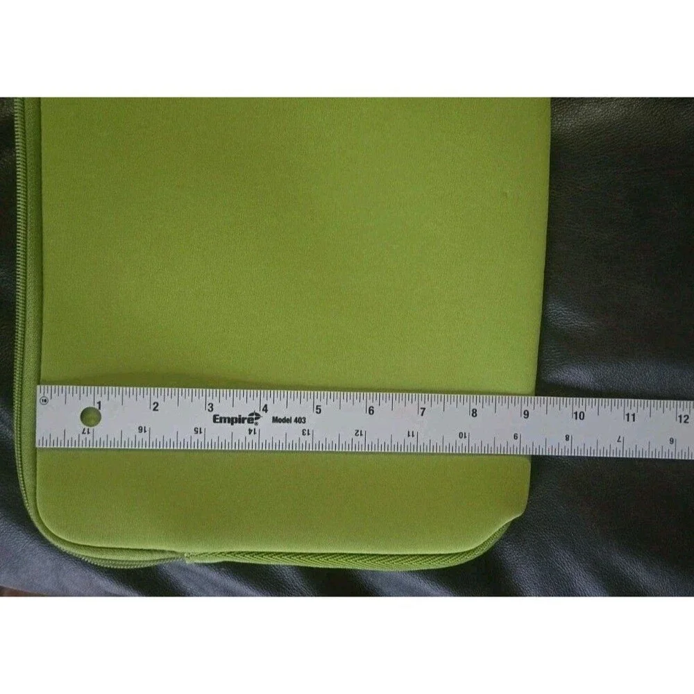 Arvok Multi Size 11 11.6 12 Inch Laptop Sleeve Pocket Case Lime Green Full Zip